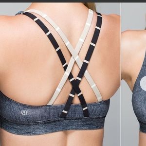Lululemon energy bra in grey and black